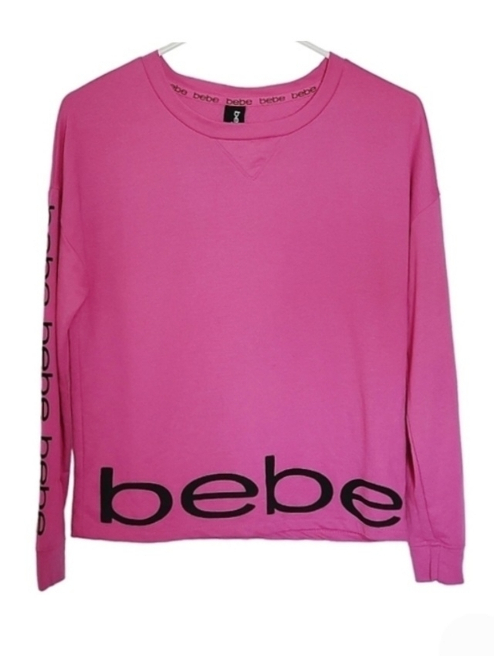 2101 * Bebe Sleepwear Long Sleeve Top Pink Size M